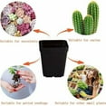 thumbnail image 3 of 10 PCS Colorful Multi Square Nursery Flower Pots,Plastic Plant Pot with Nursery black, 3 of 8