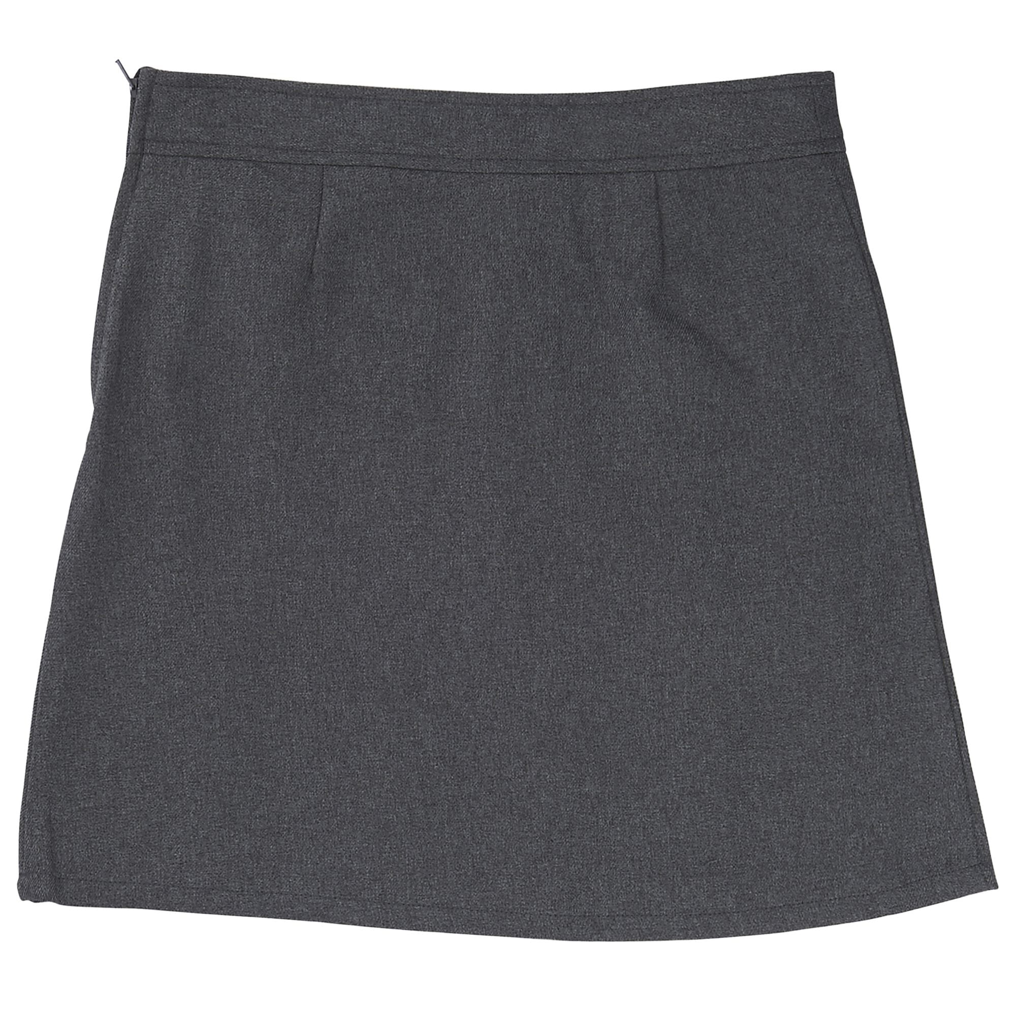French Toast Big Girls' Plus Two Tab Pleated Skort - gray, 16.5 (Big Girls Plus)