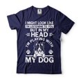 thumbnail image 4 of Dog Shirts In My Head I'm Playing With My Dog Shirt Dog Owner Shirts Pet Lover Gifts Dog Shirts (Large Military Green), 4 of 6