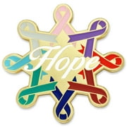 Cancer Awareness Ribbons Hope Enamel Lapel Pin