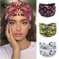thumbnail image 2 of African and Bohemian Twisted Wide Cotton Stretch Headbands for Women & Girls - Headwrap/Turban Headwear, Bandana Headbands, 2 of 58