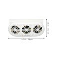 thumbnail image 2 of HLONKCar Window Exhaust Fan Usb Car Air Vent Fan Electric Car Window Fan With Three Air Outlet Vehicle Radiator Vent With Usb For All Cars White, 2 of 8