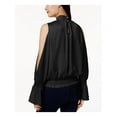 thumbnail image 2 of BAR III $59 Womens New 1507 Black Pleated Slit Sleeve Long Sleeve Top XS B+B, 2 of 4