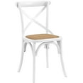 thumbnail image 3 of Modern Contemporary Urban Design Dining Kitchen Room Side Chair, Set of Two, Wood, White, 3 of 5