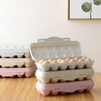 Storage Containers, Reusable Egg Carton With Lid 12 Grid Stackable Fridge Egg Holder Tray For Kitchen Restaurant & Camping Storage 1pc, Home Decor