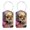 Multi4, variant on RATGON 2 Pack Luggage tag PU Leather with Stainless Steel Loop Skeleton Santa Claus Travel Trip