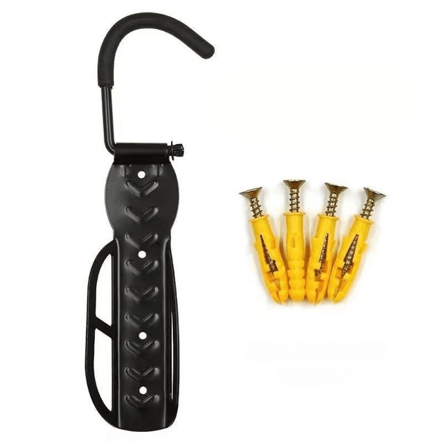 Crochet Mural Réglable en Acier pour Vélo - Cintre de Bicyclette Robuste Capacité 30 kg pour Rangement Intérieur, Compatible avec Vélos de Montagne, de Route et Pliants - Comprend des Vis d'Installation et des Tubes d'Expansion