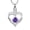 Purple, variant on Personalize Crystal Heart Cremation Urn Pendant Necklace for Cremation Ashes Urn Necklace Lockets for Human Ashes Memorial Jewelry