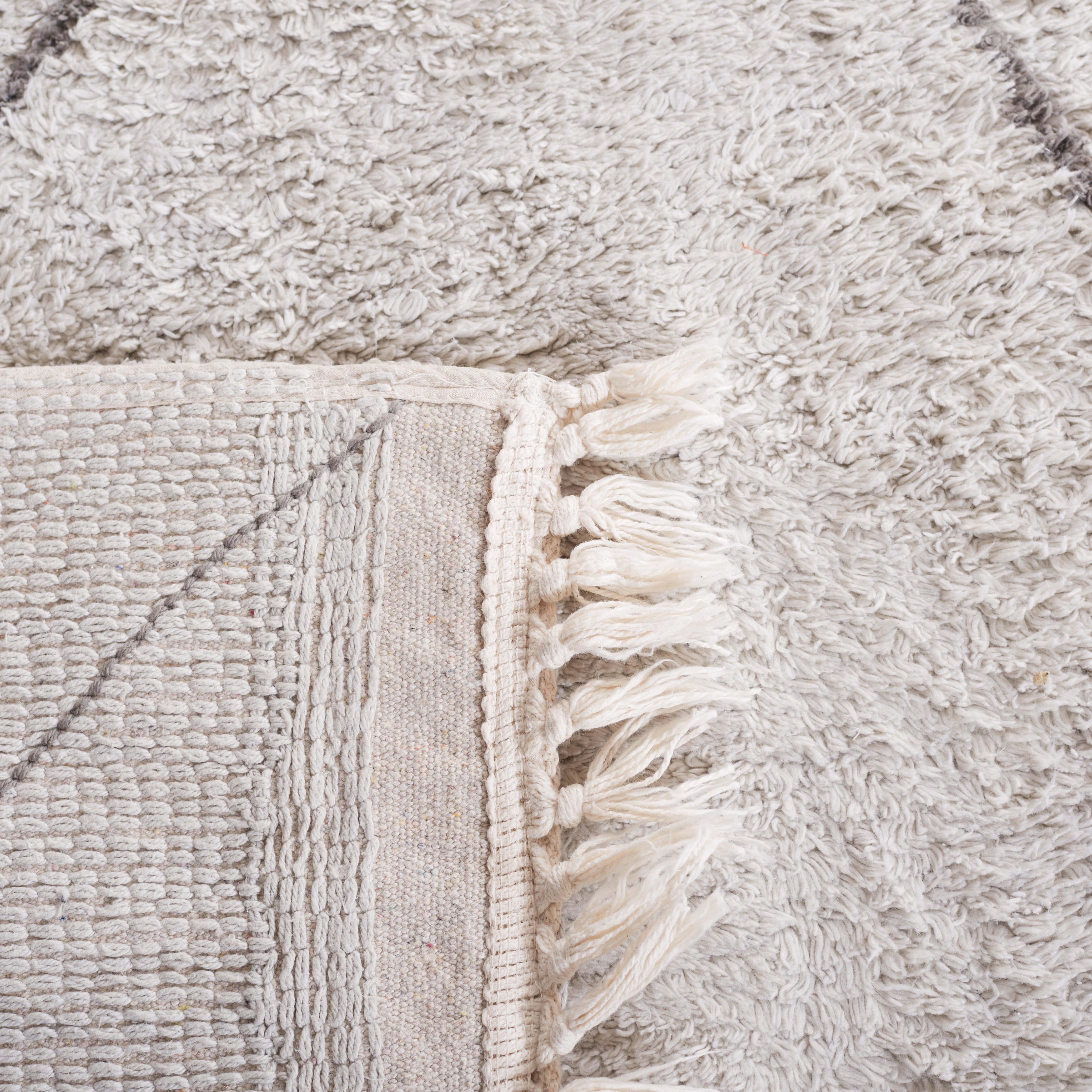 SAFAVIEH Easy Care Myrtle Cross Cotton Machine Washable Area Rug, Grey/Ivory, 8' x 10'