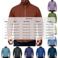 thumbnail image 3 of Mifsaly Mens Full Zip Track Jacket Casual Stand Collar Sweatshirt Lightweight Comfortable Outerwear Coat for Everyday Activewear and Outdoor Workout Blue,XXXL, 3 of 6