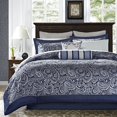 thumbnail image 3 of Aubrey 12 Piece Complete Bed Set Navy Queen, 3 of 4