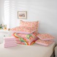 thumbnail image 6 of jejeloiu Boho Rainbow 7-Piece Bedding Comforter Set,Cute Kawaii Rainbows King Bedding Sets For Girls Teens Reversible, 6 of 8