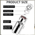 thumbnail image 2 of Queilt 80° Swivel Faucet Aerators, M24 Aerator Water Saving Faucet, 2 Modes Wide Angle Rotatable Kitchen Faucet Nozzle Chrome, 2 of 5