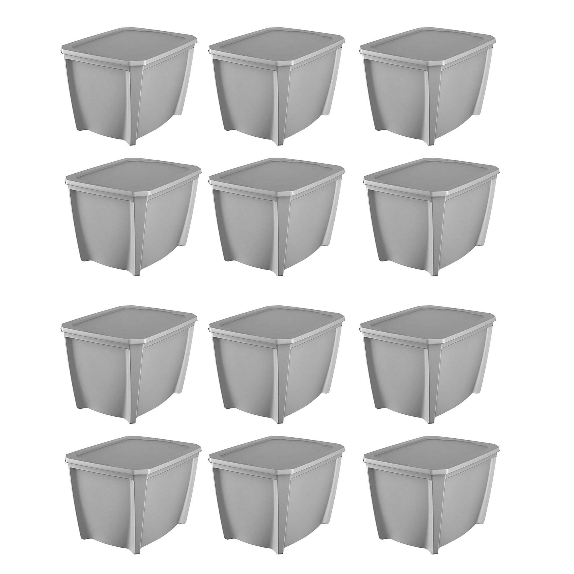 Life Story Gray Stackable Organization Storage Box, 32 Gal (12 Pack) Walmart Canada