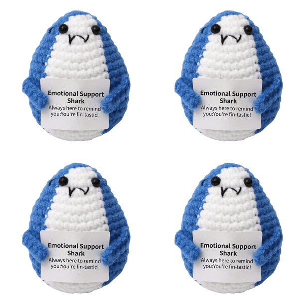 Muñecas de Ganchillo WDOplteas Juguete Tejido para Regalos Cumpleaños Tiburón Apoyo Emocional
