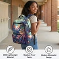 thumbnail image 3 of FKELYI Coral Axolotl Print Kids Backpack Girls Schoolbag 17 Inch School Bookbag with Multi-Pockets Lightweight Casual Daypack Travel Rucksack Knapsack for Student, 3 of 7