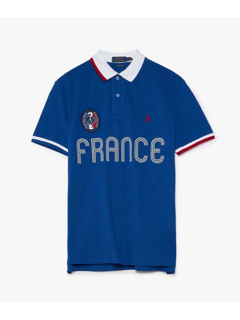 Polo Ralph Lauren BLUE Classic Fit France Polo Shirt, US 2X-Large