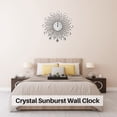thumbnail image 4 of Vintage Metal Art Crystal Wall Clock Luxury Diamond Morden Wall Clock Clock Design Home Decor, 4 of 6