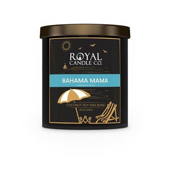 Bahama Mama Single Wooden Wick 8.5 Oz. Soy Candle