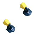 thumbnail image 2 of Billuyoard Protector de almohadilla protectora anticolisión de pared de piso de tope de puerta de silicona sin perforaciones amarillo azul 2piezas, 2 of 6