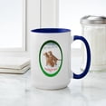 thumbnail image 4 of CafePress - Santa Watching Golden Large Mug - 15 oz Ceramic Large White Novelty Mug, 4 of 4