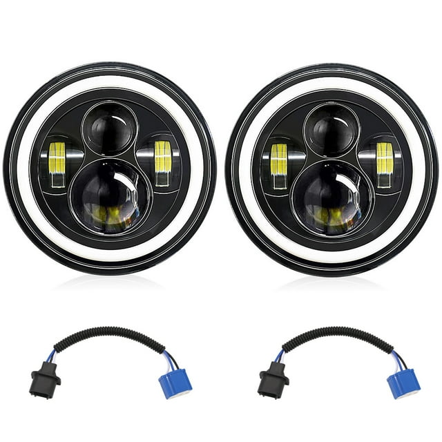 2 faros LED de 7 pulgadas para coche y moto con luz de cruce/luz diurna/intermitente