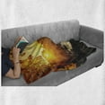 thumbnail image 6 of Fall Soft Flannel Fleece Blanket, Sunset at Tiber River St Peter Rome City Italy Europe Romantic Image Print, Cozy Plush for Indoor and Outdoor Use, 50" x 60", Marigold Yellow Black, by Ambesonne, 6 of 6