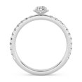 thumbnail image 3 of AFFY Round Halo Engagement Rings For Women, 0.90 Carat (ctw) Lab Created Moissanite Promise Rings For Her In 10k Solid White Gold | VVS1 Quality Ring Size-5, 3 of 5