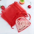 thumbnail image 3 of Bolsas de regalo de Organza para joyería, bolsitas blancas con cordón para boda, fiesta, Navidad, dulces, 50/100 piezas, 3 of 5