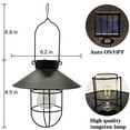 thumbnail image 4 of Vintage Solar Lantern Lamp Hanging Waterproof IP65 Lights with Bulb Garden Landscape Decoration for Patio Backyard Lawn Villa or Table, 4 of 9