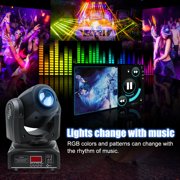 JAJALUYA Moving Head Light, 30W, 8 Pattern, 8 Colors, RGBW LED, Color Changing