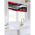 thumbnail image 3 of Valances for Windows Abstract Gradient Stitching Rod Pocket Cafe Window Treatments Valance Curtains for Kitchen Bathroom Laundry Basement Windows 42"x18", 3 of 9