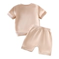 thumbnail image 4 of Xyant Toddler Baby Boy Girl Easter Outfit Bunny Embroidery Short Sleeve Shirt and Shorts Sets Summer Clothes (Beige,6-12 Months), 4 of 6