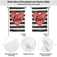 thumbnail image 3 of Love Garden Flag Double Sided Polyester Decorative Yard Flag with Black White Stripes and Red Heart Design for Outdoor Home Patio Decor 12.5x18 Inch#23091, 3 of 6