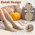thumbnail image 5 of Loritta Secret Slouch Socks Women, 6 Pairs Cotton Cushioned Knee High Boot and Scrunch Stacked Long Socks for Women, Size 9-11, 5 of 7