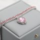 thumbnail image 5 of Collar de diamantes de imitación para perro, 2 piezas, collar de diamantes de imitación de tres filas para gatos con colgante de corazón, collar de gato de cristal ajustable, 5 of 5