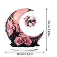 thumbnail image 3 of 8 Inch Pink Moon and Bat Halloween Table Decor, Spooky Home Centerpiece Sign, 1 Set, 3 of 5