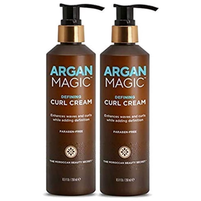 Crema para rizos Argan Magic Defining, 250 ml (8.5 oz), paquete de 2