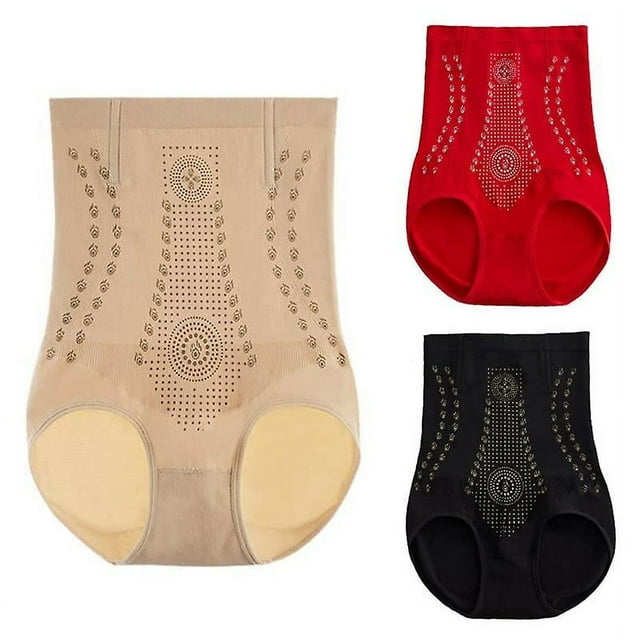 Bragas moldeadoras de cuerpo de cintura alta sin marcas de fibra de iones negativos únicas para mujer Envío directo