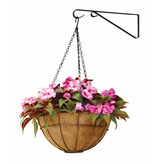 Mainstays 12" Iron Plant Hanger Bracket - Black Finish