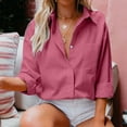 thumbnail image 2 of Clothing 2025 Super Soft Wrinkle Free Button Down Shirts for Women Formal Work Dress Blouses Tops Womens Button Down Shirts Boyfriend Long Sleeve Oversized Blouses Tops, 2 of 9