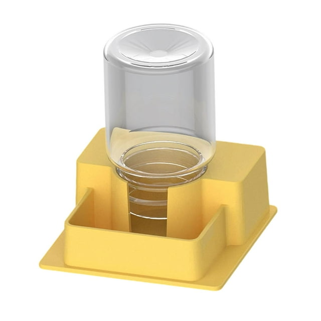 Almencla Automatic Reptile Water Feeder Creative Water Dispenser for Tortoise Turtle Yellow