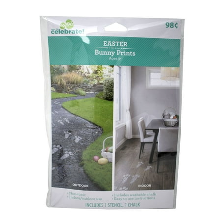 Way To Celebrate Bunny Prints Stencil