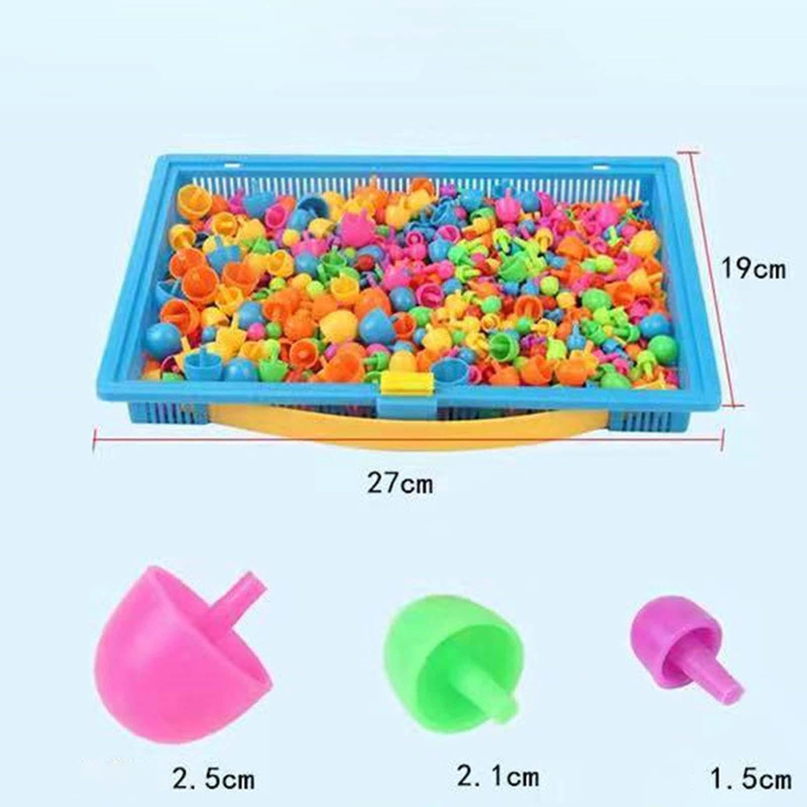 LeeQinersw mushroom puzzle brain teaser fine motor 592pcs Nail Beads