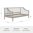 thumbnail image 6 of Martha Stewart Neely Twin Size Solid Wood Platform Daybed with Wooden Spindles and Slatted Foundation with No Box Spring Required in Gray, 6 of 11