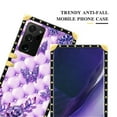 thumbnail image 5 of FKBRCL4U Compatible with Samsung Galaxy Note 20 Ultra Case, Purple Butterfly Flowers Leaf Luxury Golden Decoration for Girl Women Soft TPU Shockproof Protective Hard PC Back, 5 of 7