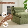 thumbnail image 4 of Boneless Chair, Double-Layer Armless Floor Sofa with High Density Memory Foam, No Assembly Togo Sofa, Chenille Bean Bag Chairs for Living Room, Bedroom, Comfy Cloud Chair (Green), 4 of 7