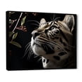 thumbnail image 2 of Designart "Glimpse Of Shadows In The Leopard'S World I" Animals Leopard Floater Framed Canvas Wall Art, 2 of 5