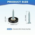 thumbnail image 2 of Uxcell Mirror Screws 304 Stainless Steel Decorative Caps Cover Nails Fasteners Brushed for Sign Advertising Hardware Black 20mm, 2 of 5