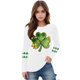 thumbnail image 3 of Blusas y camisas de manga larga con cuello redondo, moda del Día de San Patricio, blusa informal con estampado bonito de manga larga para niños y niñas., 3 of 5